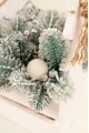 Новорічна композиція у дерев'яному кашпо "Snow"