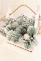 Новорічна композиція у дерев'яному кашпо "Snow"