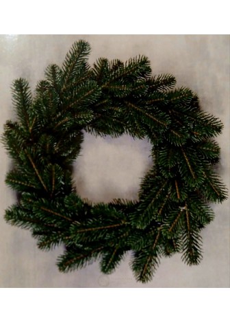 Вінок різдвяний зелений з литої хвої d-40см