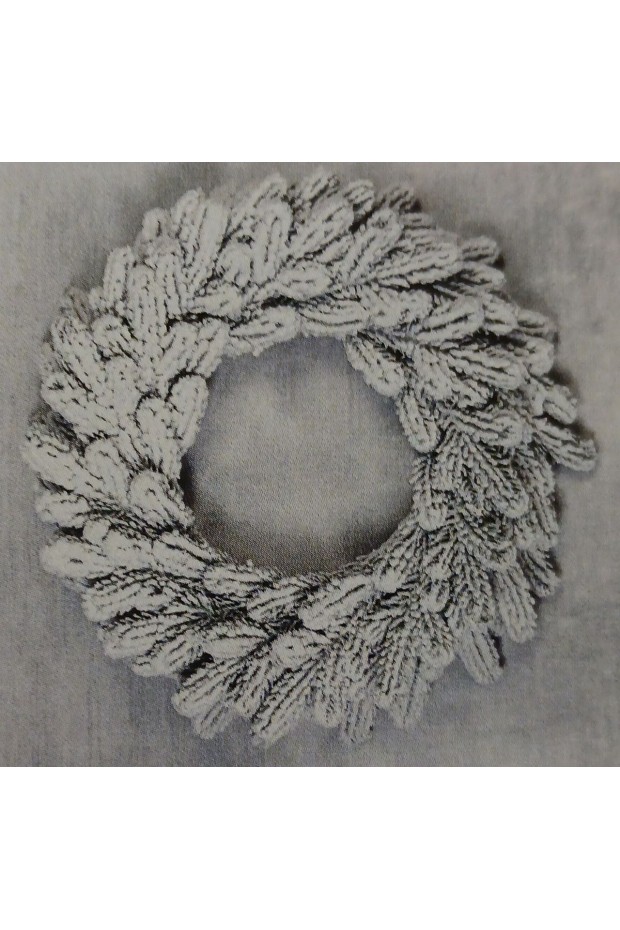 Вінок різдвяний засніжений з литої хвої V3