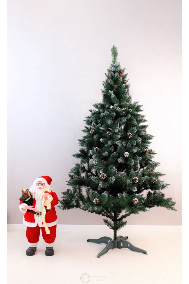 Ялина Елітна з шишками та червоною калиною 2,5м