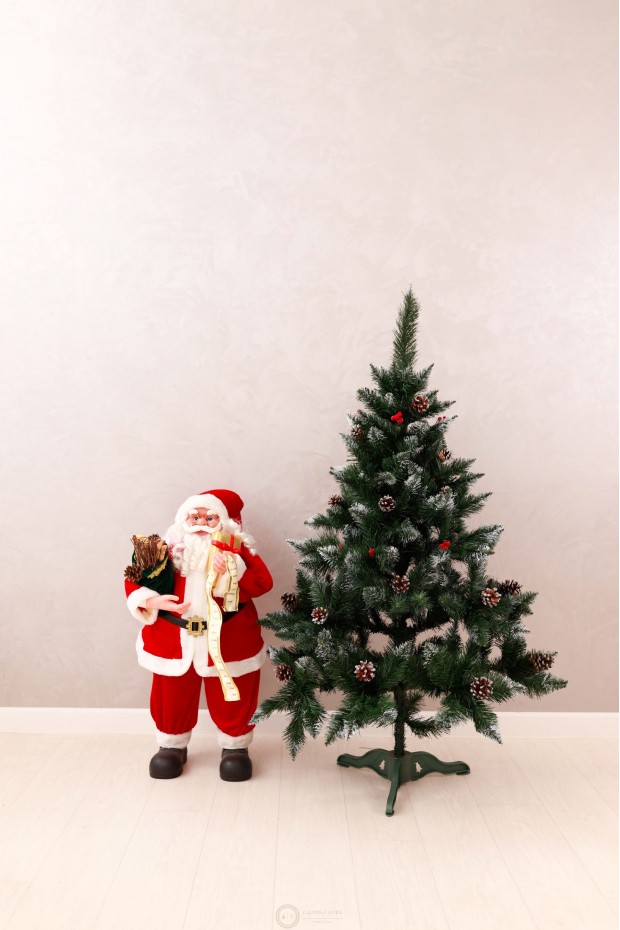 Ялина Елітна з шишками та червоною калиною 1,3м