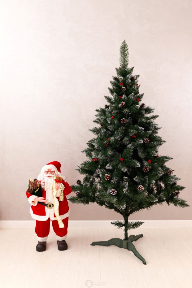 Ялина Елітна з шишками та червоною калиною 1,8м