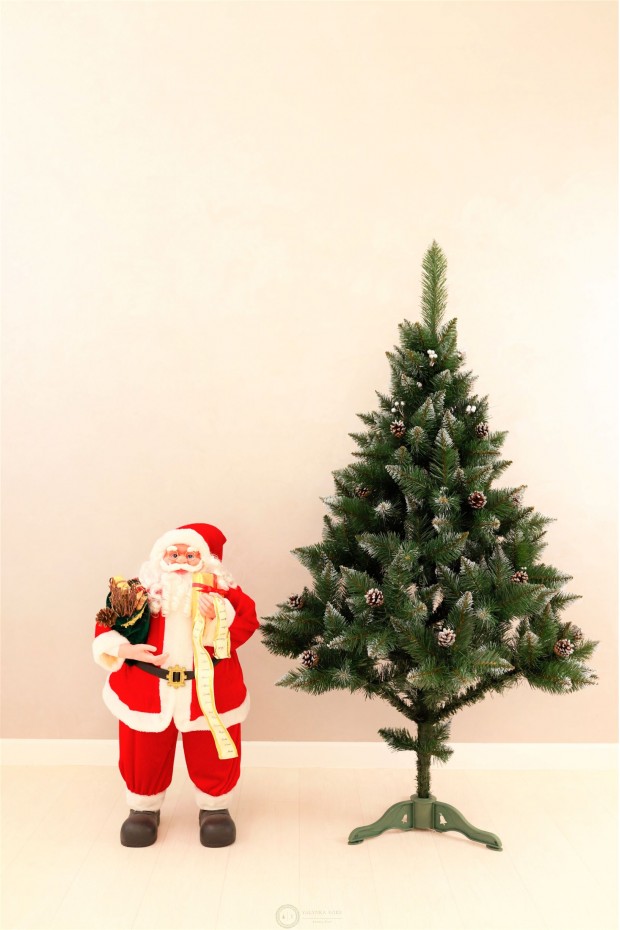 Ялина Елітна з шишками та срібною калиною 1,5м