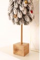 Ялинка в сніжку офіс на дерев'яній підставці 60см