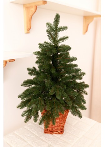 Ялинка лита зелена в горщику з лози 70 см