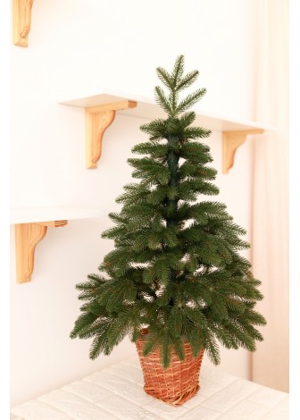 Ялинка лита зелена в горщику з лози 90 см