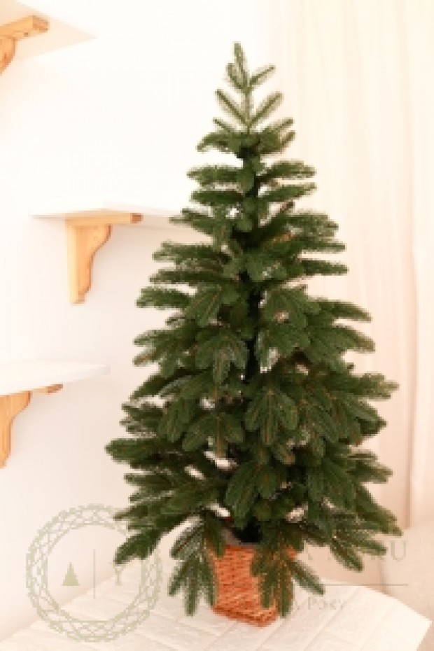 Ялинка лита зелена в горщику з лози 110 см