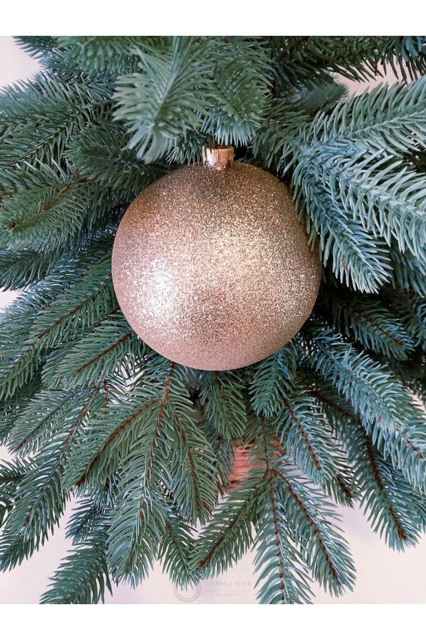 Ялинкові кулі "Блиск", бежеві, пластик, D 13 см