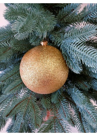 Ялинкові кулі "Блиск", золоті, пластик, D 13 см