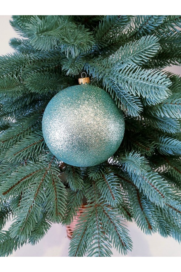 Ялинкові кулі "Блиск", м'ятні, пластик, D 13 см
