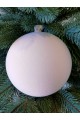 Ялинкові кулі "Оксамит", білі, пластик, D 13 см