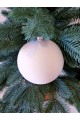Ялинкові кулі "Оксамит", білі, пластик, D 13 см