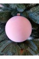 Ялинкові кулі "Оксамит", рожеві, пластик, D 13 см