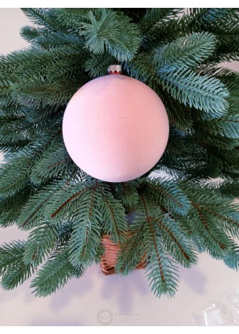 Ялинкові кулі "Оксамит", рожеві, пластик, D 13 см