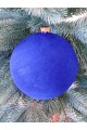 Ялинкові кулі "Оксамит", сині, пластик, D 13 см