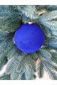 Ялинкові кулі "Оксамит", сині, пластик, D 13 см