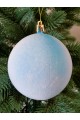 Набір ялинкових куль "Оксамит", блакитні, пластик, 3 шт, D 10 см