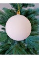 Набір ялинкових куль "Оксамит", білі, пластик, 3 шт, D 10 см Набір ялинкових куль "Оксамит", білі, пластик, 3 шт, D 10 см