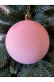 Набір ялинкових куль "Оксамит", рожеві, пластик, 3 шт, D 10 см