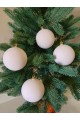 Набір ялинкових куль "Оксамит", білі, пластик, 4 шт, D 8 см