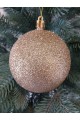 Набір ялинкових куль "Блиск", бежеві, пластик, 3 шт, D 10 см