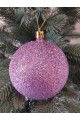 Набір ялинкових куль "Блиск", бузкові, пластик, 3 шт, D 10 см