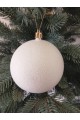 Набір ялинкових куль "Блиск", білі, пластик, 3 шт, D 10 см