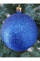 Набір ялинкових куль "Блиск", сині, пластик, 3 шт, D 10 см