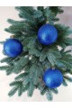 Набір ялинкових куль "Блиск", сині, пластик, 3 шт, D 10 см