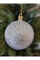 Набір ялинкових куль "Блиск", сріблясті, пластик, 4 шт, D 8 см