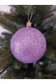 Набір ялинкових куль "Блиск", фіолетові, пластик, 4 шт, D 8 см