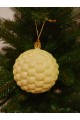 Набір ялинкових куль "Бульбашка", блиск, жовті, пластик, 4 шт, D 8 см